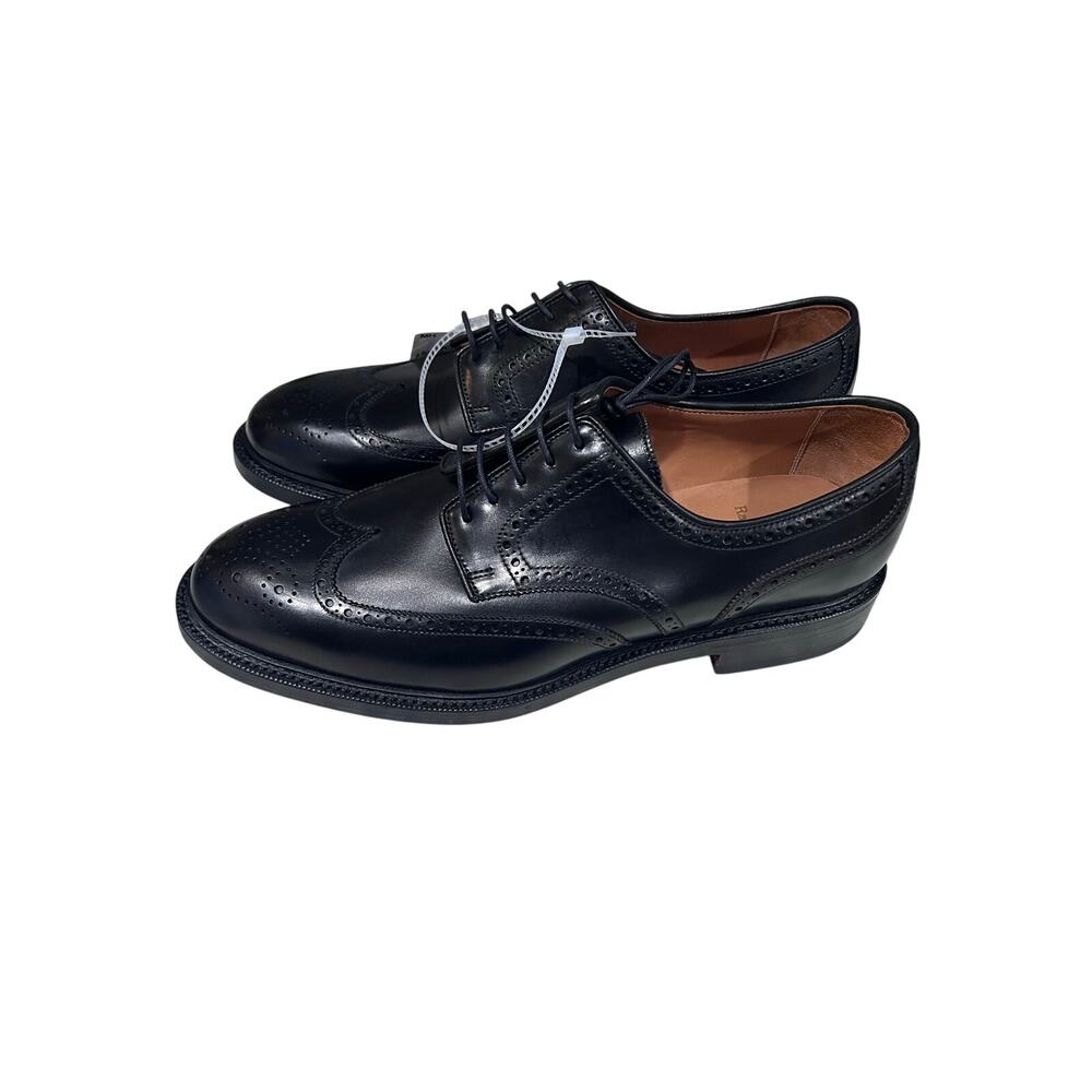 Polo Ralph Lauren Brenton Wingtip Oxford Shoes Black Leather Size 11D Spain - Picture 15 of 16